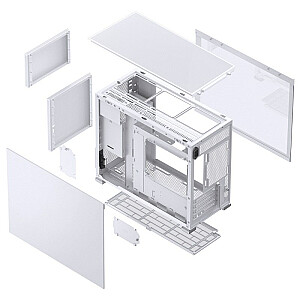 Jonsbo D31 Micro-ATX dėklas, grūdintas stiklas - baltas
