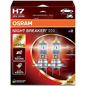 OSRAM NIGHT BREAKER 220 H7 AUTO HALOGINĖ LEMPUTĖ 2 vnt.