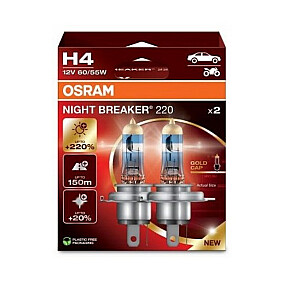 OSRAM NIGHT BREAKER 220 H4 АВТОМОБИЛЬНАЯ ГАЛОГЕННАЯ ЛАМПОЧКА 2 шт.