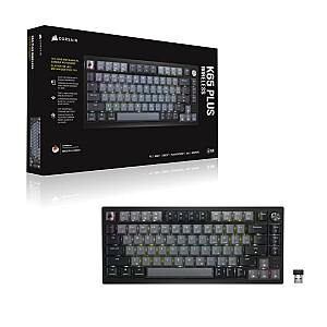 K65 Plus belaidė klaviatūra su 75% RGB foniniu apšvietimu
