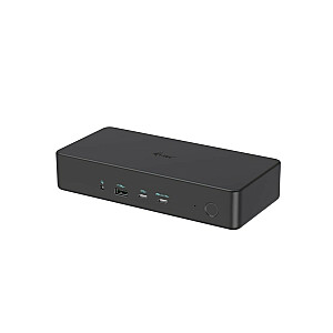 USB-C dvigubas vaizdo adapteris DP 4K/60Hz (viena 8K/30Hz) prijungimo stotelė 