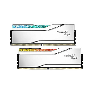 Kompiuterio atmintis – DDR5 32GB (2x16GB) Trident Z5 Royal RGB 6400MHz CL32 XMP3 Silver