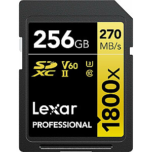 Lexar SDXC 256 GB Professional 1800x UHS-II U3 (180/270 MB/s)