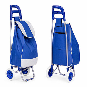 Pirkinių vežimėlis, krepšys 25l, ant ratų, metalinis rėmas, guminiai ratai.