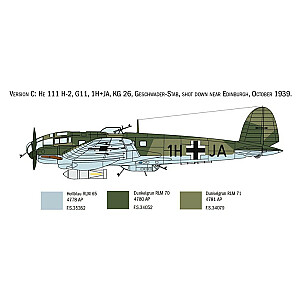 Plastikinis „Heinkel He 111H Battle of Britain“ modelis, devintajame dešimtmetyje.