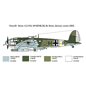 Plastikinis „Heinkel He 111H Battle of Britain“ modelis, devintajame dešimtmetyje.