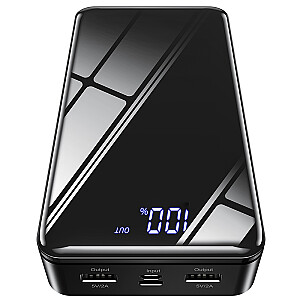 Maitinimo blokas Borofone BJ8 Extreme 30000 mAh | 2 x USB juoda