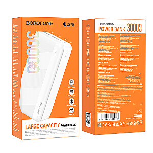 Borofone Power Bank 30000mAh BJ27B Pindar - 2xUSB - white