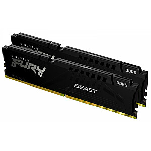 Память DDR5 Fury Beast 16 ГБ (2*8 ГБ)/6000 CL30 XMP, черный