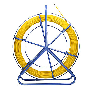 Съемник кабеля из стекловолокна FRP, 6 мм, 75 м, желтый, без колес 