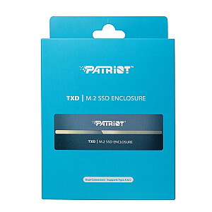 Patriot TXD USB3.2 korpusas, skirtas M.2 NVMe 1.3 SSD, iki 8TB – aliuminis