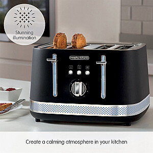 Morphy Richards Illumination Toaster, juodas, 4 griežinėliai