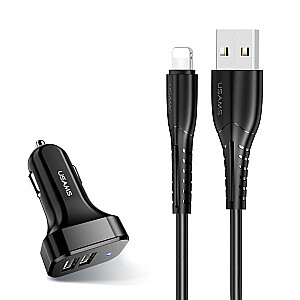 Автомобильное зарядное устройство 2xUSB C13 2,1 А молния черный NTU35LC13TZ 