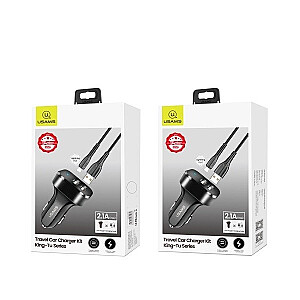 Automobilinis įkroviklis 2xUSB C13 2.1 A žaibo juodas NTU35LC13TZ 