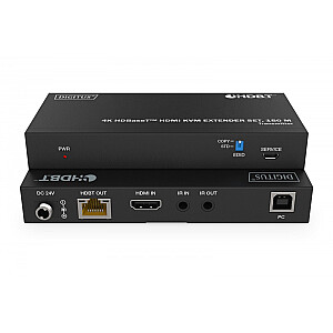 HDMI 4K 60Гц, витая пара, 150 м, удлинитель Cat.6A/7/8 HDBaseT HDCP2.2 IR EDID PoC, комплект 