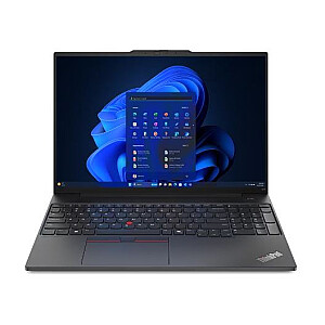 „ThinkPad E16 G2“ nešiojamas kompiuteris 21M5002CPB W11Pro 7735HS/16GB/512GB/AMD Radeon/16.0 WUXGA/Black/1 metų „Premier“ palaikymas + 3 metų OS + CO2 užskaita 