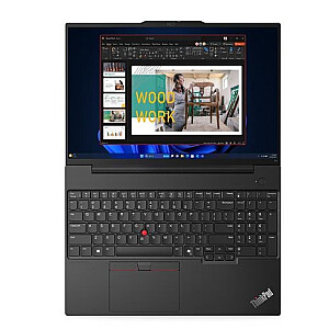 „ThinkPad E16 G2“ nešiojamas kompiuteris 21M5002CPB W11Pro 7735HS/16GB/512GB/AMD Radeon/16.0 WUXGA/Black/1 metų „Premier“ palaikymas + 3 metų OS + CO2 užskaita 