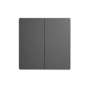 Sonoff Smart 2 Channel Wi-Fi sieninis jungiklis juodas (M5-2C-86)