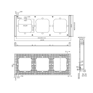 Тройная монтажная рамка Sonoff для установки настенных выключателей M5-80