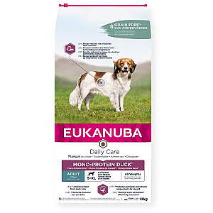 EUKANUBA Daily Care Mono-Protein Adult Visų veislių antis - sausas šunų maistas - 12 kg