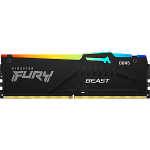 Atmintis Kingston Fury Beast RGB, DDR5, 16 GB, 5200 MHz, CL36 (KF552C36BBEA-16)