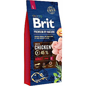 Brit Premium By Nature Adult L Didelis 15 kg