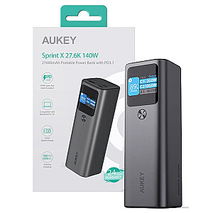 Power Bank PB-Y45 Спринт X | 27600 мАч | 140 Вт | 3xUSB | ПД 3.1 | ППС | Умный цифровой дисплей