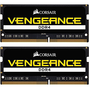 Corsair DDR4 – 64GB – 2666 – CL – 18 – dvigubas komplektas, „Vengeance“ (juoda, CMSX64GX4M2A2666C18)