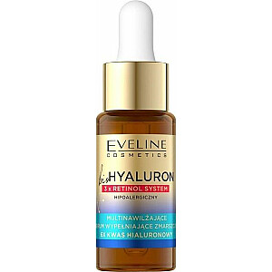 Eveline bioHYALURON 3xRetinol System Daugkartinis drėkinamasis raukšlių užpildymo serumas 18 ml (5903416035312)