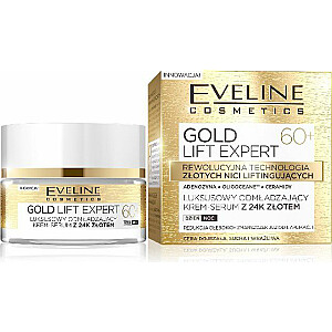 Eveline Gold Lift Expert 60+ Atjauninantis dieninis ir naktinis kreminis serumas 50 ml