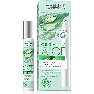 Eveline Organic Aloe Moisturizing Roll-on, 3in1 akių kontūro formavimas - visiems odos tipams 15 ml (5903416027935)