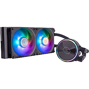 Cooler Master MasterLiquid PL240 Flux 240mm, vandens aušinimas (juodas)