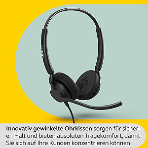 Jabra Engage 40, гарнитура (черная, стерео, UC, USB-A, Inline Link)