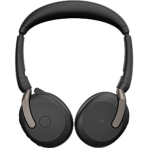 Jabra Evolve2 65 Flex Duo, гарнитура (черный, стерео, UC, USB-A, Link380a)