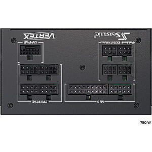Seasonic VERTEX GX-750 750 Вт, блок питания для ПК (черный, 3x PCIe, укладка кабелей, 750 Вт)