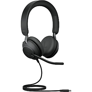 Jabra Evolve2 40 SE, ausinės (juodos, stereo, USB-C, UC)