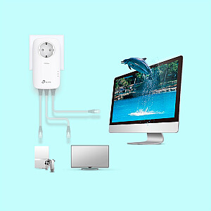 TP-Link TL-PA8033P RINKINYS AV1300 Gigabit Passthrough Powerline Starter Kit