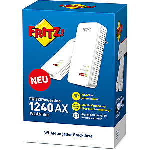 АВМ ФРИЦ! Комплект Powerline 1240 AX WLAN (FRITZ!Powerline 1240 AX + FRITZ!Powerline 1210)