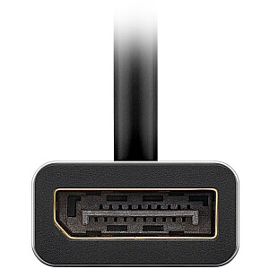 USB-адаптер goobay, разъем USB-C > разъем DisplayPort (черный/серебристый, 15 см, до 8K при 60 Гц)
