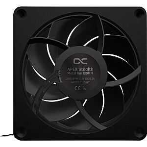 Alphacool Apex Stealth Metal 120 mm 2000 aps./min korpuso ventiliatorius (juodas)