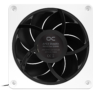 Вентилятор Alphacool Apex Stealth Metal 120 мм, 2000 об/мин, корпусной (белый/черный)