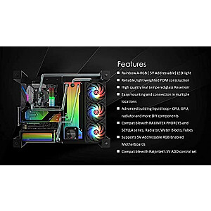 Резервуар Raijintek ANTILA PURE R240A, 262,5 мм, ARGB - черный