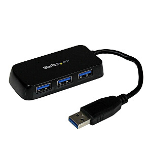 JUODAS 4 PORTŲ MINI USB 3.0 HUB/.