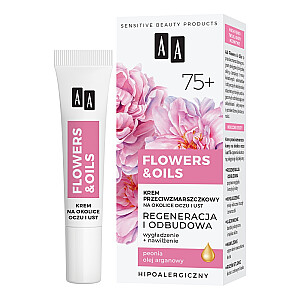 AA Flowers and Oils 75+ regeneruojantis kremas nuo raukšlių akims ir lūpoms 15ml