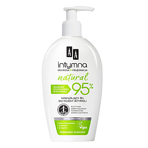 AA Intimate Protection + Care Natural 95% увлажняющий гель для интимной гигиены 300мл