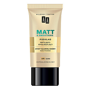 AA Make Up Matt Foundation matinis ir glotninamasis pagrindas 105 Sand 30ml 