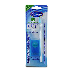 ACTIVE ORAL CARE Interdental Brush межзубная щетка + сменные насадки 0,45мм 10 шт.