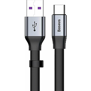 Baseus Baseus Простой USB-кабель Плоский кабель Usb / Usb Type C Supercharge 5a 40w Quick Charge 3.0 Qc 3.0 23cm Серый (catmbj-bg1)