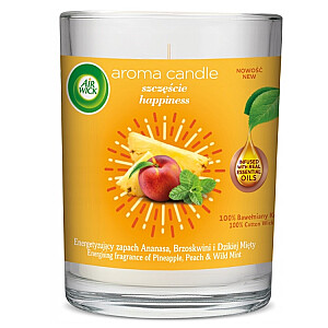 AIR WICK Aroma Candle Happiness kvapioji žvakė ananasais ir persikais 220g