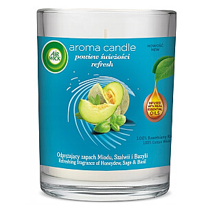 AIR WICK Aroma Candle Освежите глоток свежести Ароматическая свеча «Мед, шалфей и базилик» 220г